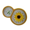 Porta olive ceramica maiolica Deruta girasole