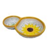 Porta olive ceramica maiolica Deruta girasole