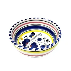Ciotolina ceramica maiolica Deruta gallo blu Orvietano