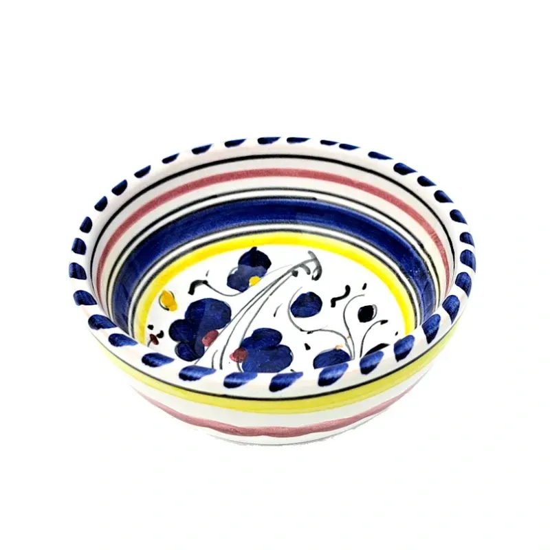 Ciotolina ceramica maiolica Deruta gallo blu Orvietano