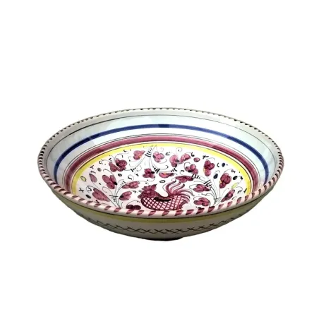 Ciotolina ceramica maiolica Deruta gallo rosso Orvietano