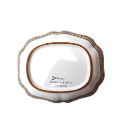 Legumiera ovale ceramica maiolica Deruta vario Roma
