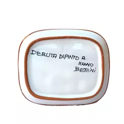Burriera 12cm ceramica maiolica Deruta ricco Deruta giallo