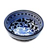 Small salad bowl majolica ceramic Deruta blue arabesque