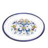 Oval tray majolica ceramic Deruta rich Deruta blue