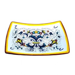 Centrotavola vela ceramica maiolica Deruta ricco Deruta giallo