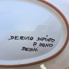 Oval bread bin majolica ceramic Deruta raphaelesque