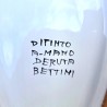 Piatto pesce ovale da portata ceramica maiolica Deruta arabesco verde
