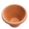 Small smooth vase 3 edges terracotta handmade
