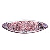 Fish serving oval plate majolica ceramic Deruta red arabesque