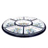 Antipastiera ovale 8 Pz ceramica maiolica Deruta ricco Deruta blu