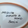 Oval appetizer tray majolica ceramic Deruta 8 PCS rich Deruta yellow