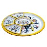 Oval appetizer tray majolica ceramic Deruta 8 PCS rich Deruta yellow