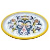 Oval appetizer tray majolica ceramic Deruta 8 PCS rich Deruta yellow
