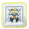 Oriental appetizer tray majolica ceramic Deruta 5 PCS rich Deruta yellow