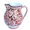 Brocca ceramica maiolica Deruta arabesco rosso