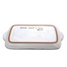 Rectangular tray 28x13 majolica ceramic Deruta rich Deruta yellow