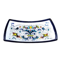 Centrotavola vela ceramica maiolica Deruta ricco Deruta blu