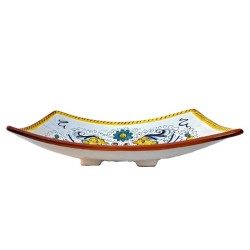 Centerpiece sailing majolica ceramic Deruta raphaelesque