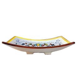 Centrotavola vela ceramica maiolica Deruta ricco Deruta giallo