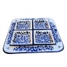 Oriental appetizer tray majolica ceramic Deruta 5 PCS blue arabesque