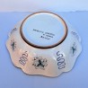 Salad bowl ribbed majolica ceramic Deruta rich Deruta blue