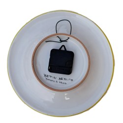 Orologio da parete ceramica maiolica Deruta arabesco colorato