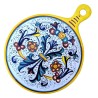 Round cutting board majolica ceramic Deruta rich Deruta yellow