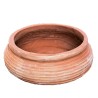 Ribbed bowl terracotta handmade