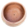 Ciotola rigata terracotta lavorata a mano