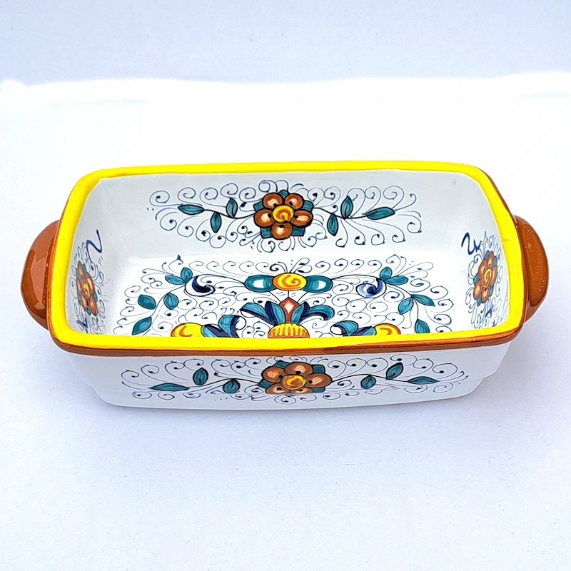 Pirofila da forno ceramica maiolica Deruta ricco Deruta giallo Pirofila da forno ceramica maiolica Deruta ricco Deruta giallo