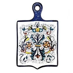 Tagliere ceramica maiolica Deruta ricco Deruta blu