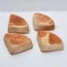 Set of 4 terracotta triangle foot handmade