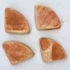Set of 4 terracotta triangle foot handmade