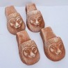 Set 4 piedini leone terracotta Deruta lavorato a mano