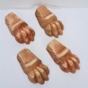 Set 4 piedini zampa terracotta Deruta lavorato a mano